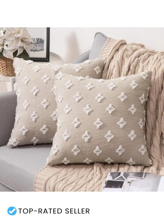 Other - Jacquard Decorative Throw Pillow Covers 18x18 Set of 2 High Quality
